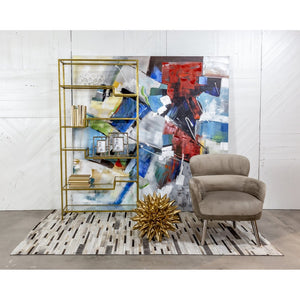 Atlas Vanguard Bookshelf – Mid-Century Modern Mirrored Shelving Unit for Stylish Storage & Display Solutions ST11087-01