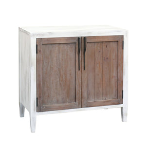 Atlas Wilder Rustic Two-Door Cabinet with Whitewashed Top, Antique Finish, and Versatile Storage Solutions ST11091-01