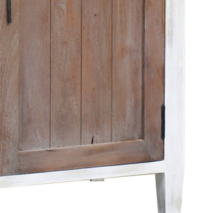 Atlas Wilder Rustic Two-Door Cabinet with Whitewashed Top, Antique Finish, and Versatile Storage Solutions ST11091-01