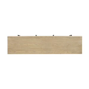 Atlas Yearling Credenza - Contemporary Light Oak Storage with Leather Handles for Stylish Living Spaces ST11095-01
