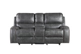 Keily Gray Manual Console Loveseat