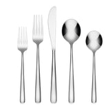 304320CNB12DS Elegant 20-Piece Stainless Steel Flatware Set, Mirror Finish, 25-Year Warranty