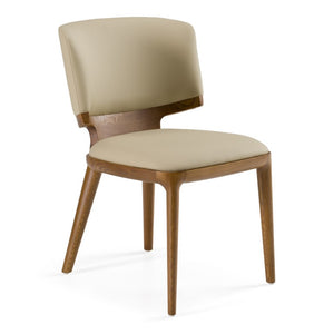 VIG Furniture Stanley Contemporary Beige Leatherette Dining Chairs Set Of 2 — Walnut Frame, Supportive, No Assembly VGCS-CH20066-DC