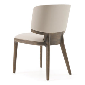 VIG Furniture Stanley Grey Leatherette Dining Chairs Set Of 2 — Sculptural Modern Seats, Solid Grey Ash Legs, No Assembly Needed VGCS-CH20066-DC-GRY