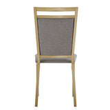 Homelegance By Top-Line Aristos Metal Upholstered Dining Chairs Gold Metal