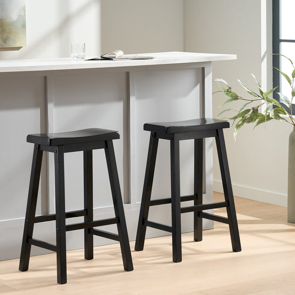 English Elm Pomeroy Saddle Seat Barstool Contoured Counter Height Perch for Kitchen or Home Bar 56484.00