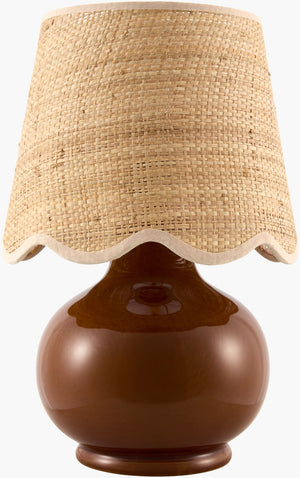 Livabliss Stella Cottage Table Lamp Felt Cotton Layered Texture Cozy Nightstand Ambient Light STD-001