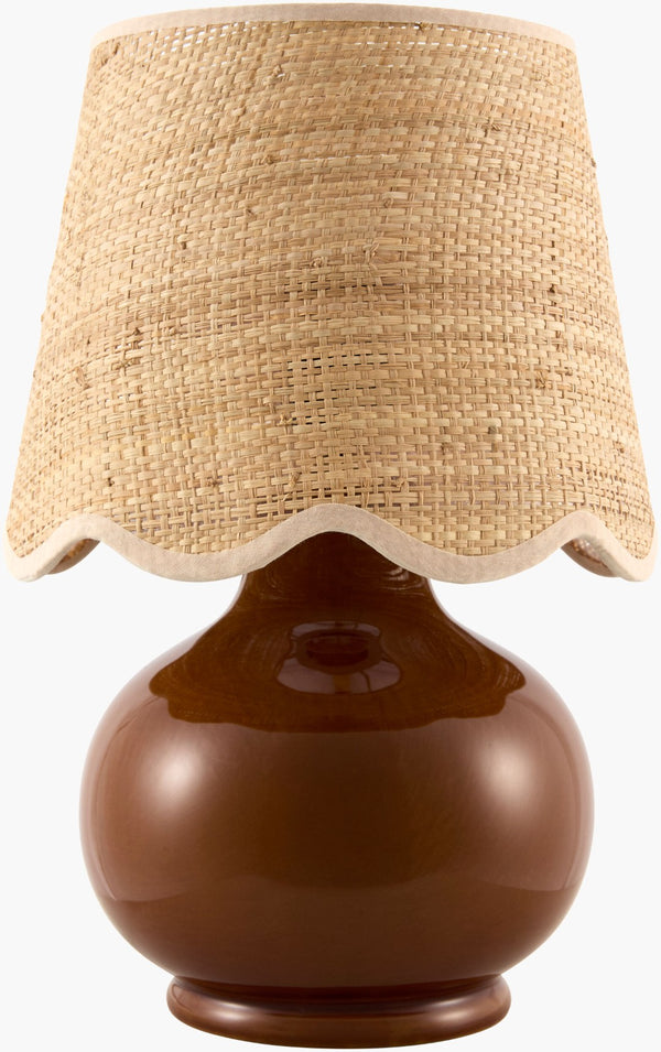 Livabliss Stella Cottage Table Lamp Felt Cotton Layered Texture Cozy Nightstand Ambient Light STD-001
