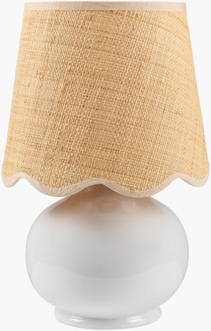 Livabliss Stella Petite Felt Cotton Cottage Table Lamp for Cozy Nightstand Ambient Glow STD-003