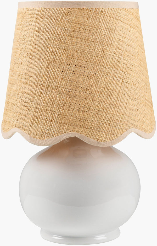 Livabliss Stella Petite Felt Cotton Cottage Table Lamp for Cozy Nightstand Ambient Glow STD-003