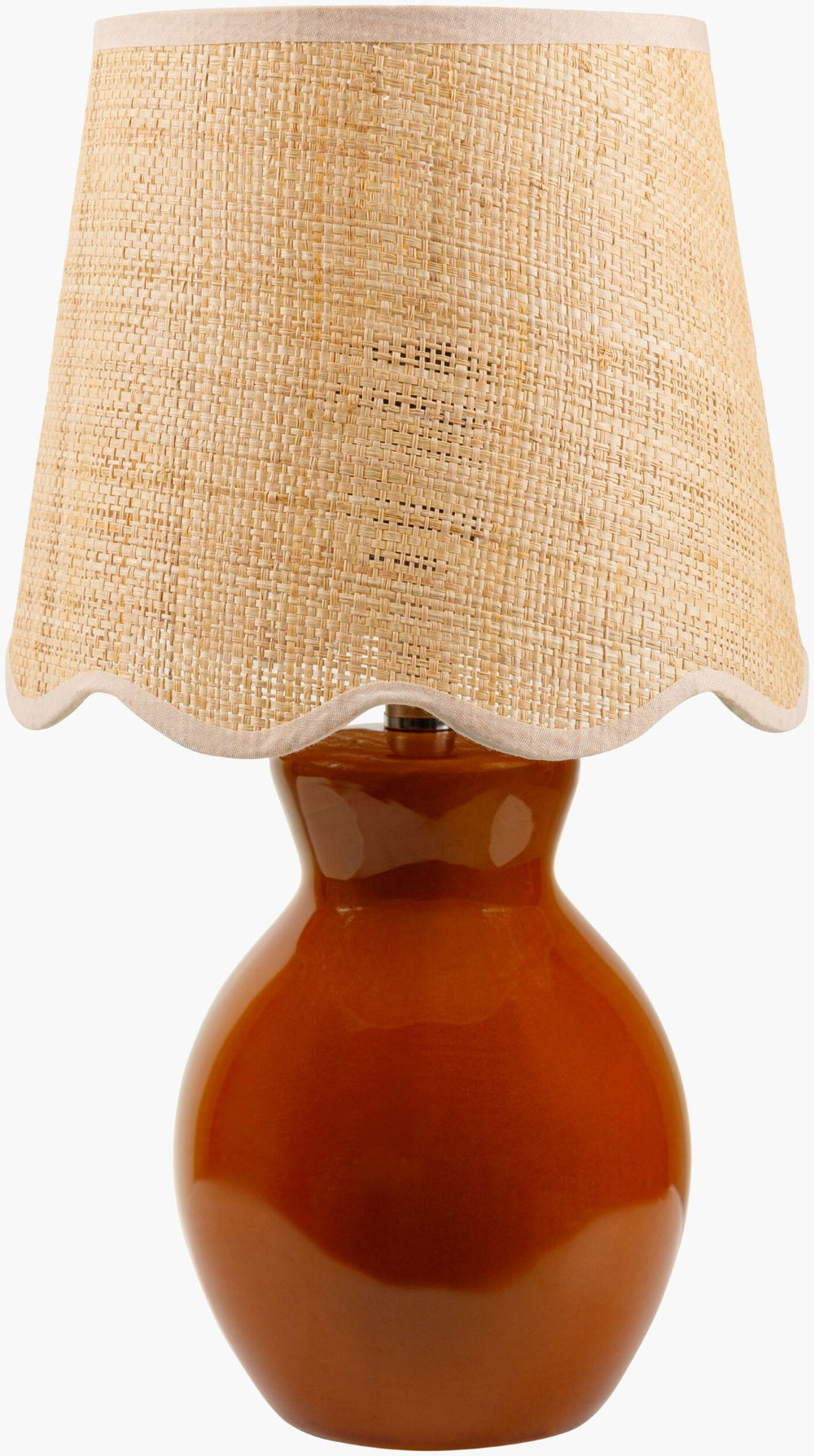Livabliss Stella Ceramic Cottage Accent Lamp with Cotton Shade for Cozy Bedside Ambient Glow STD-009