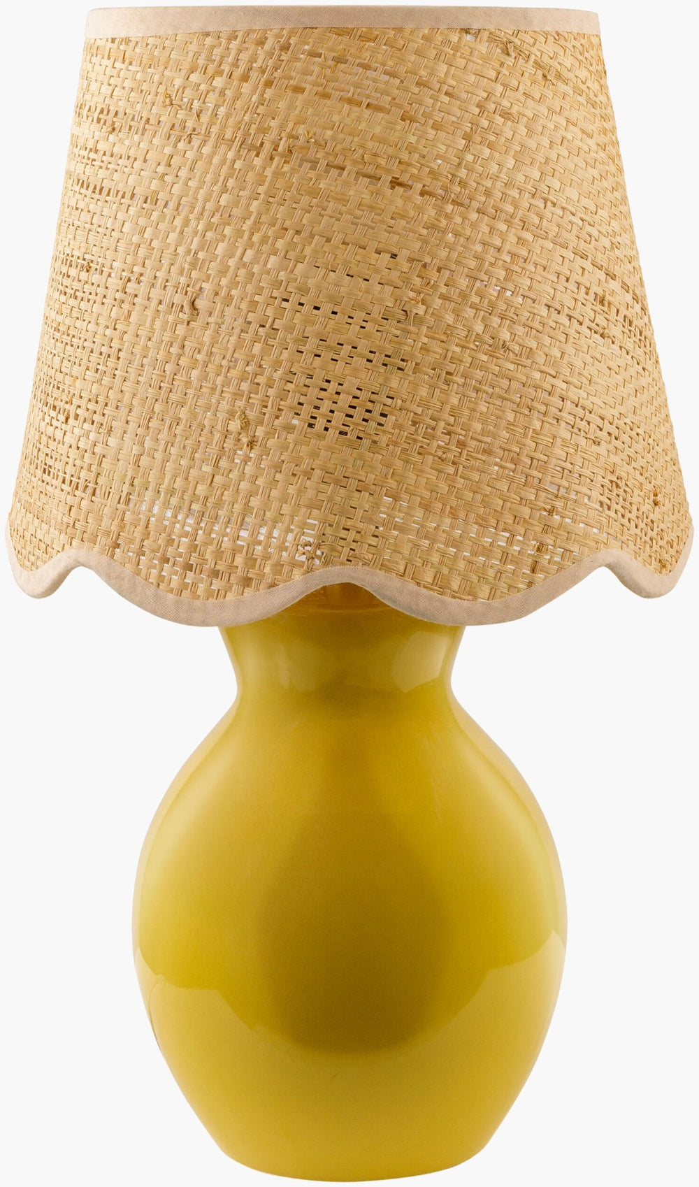Livabliss Stella Ceramic Accent Lamp Cottage Farmhouse Style with Warm Cotton Shade for Bedside STD-010