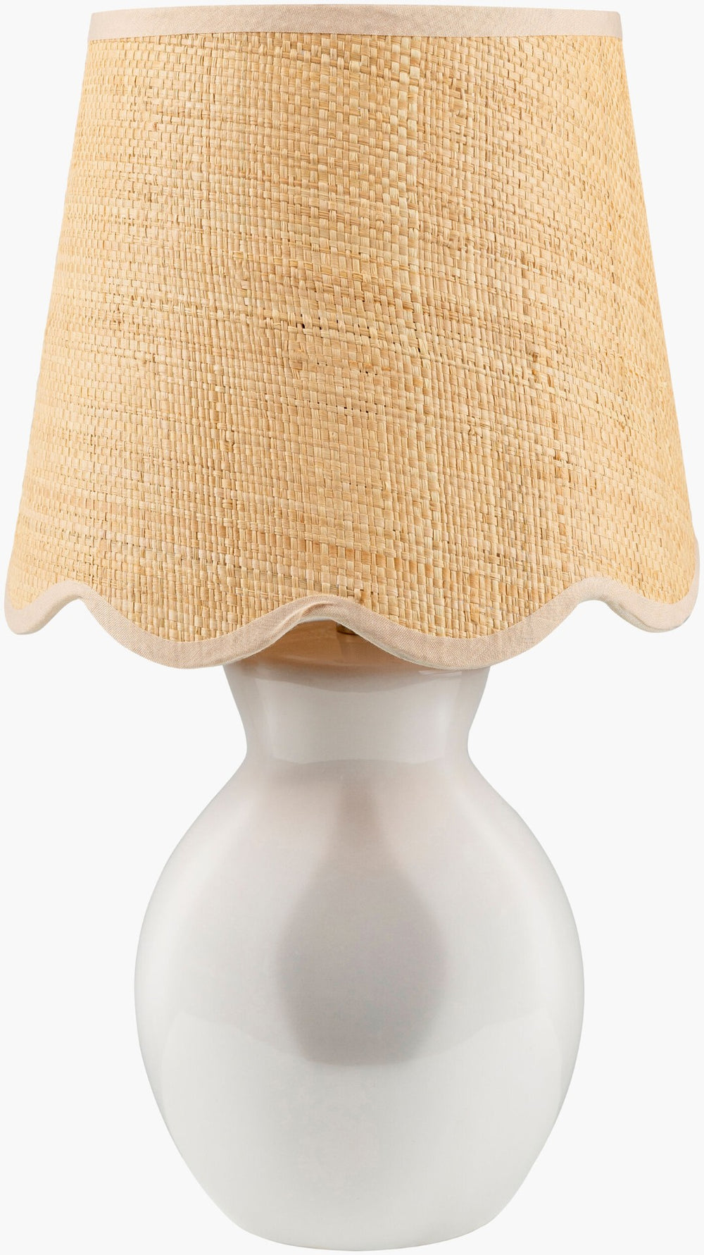 Livabliss Stella Ceramic Cottage Accent Lamp with Cotton Shade for Warm Ambient Bedroom Glow STD-011