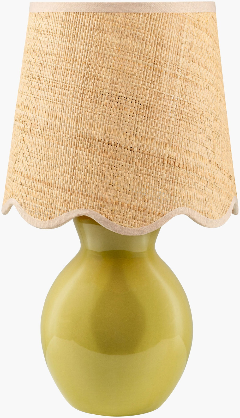 Livabliss Stella Ceramic Cottage Accent Lamp with Cotton Shade for Nightstands and Reading Nooks STD-013