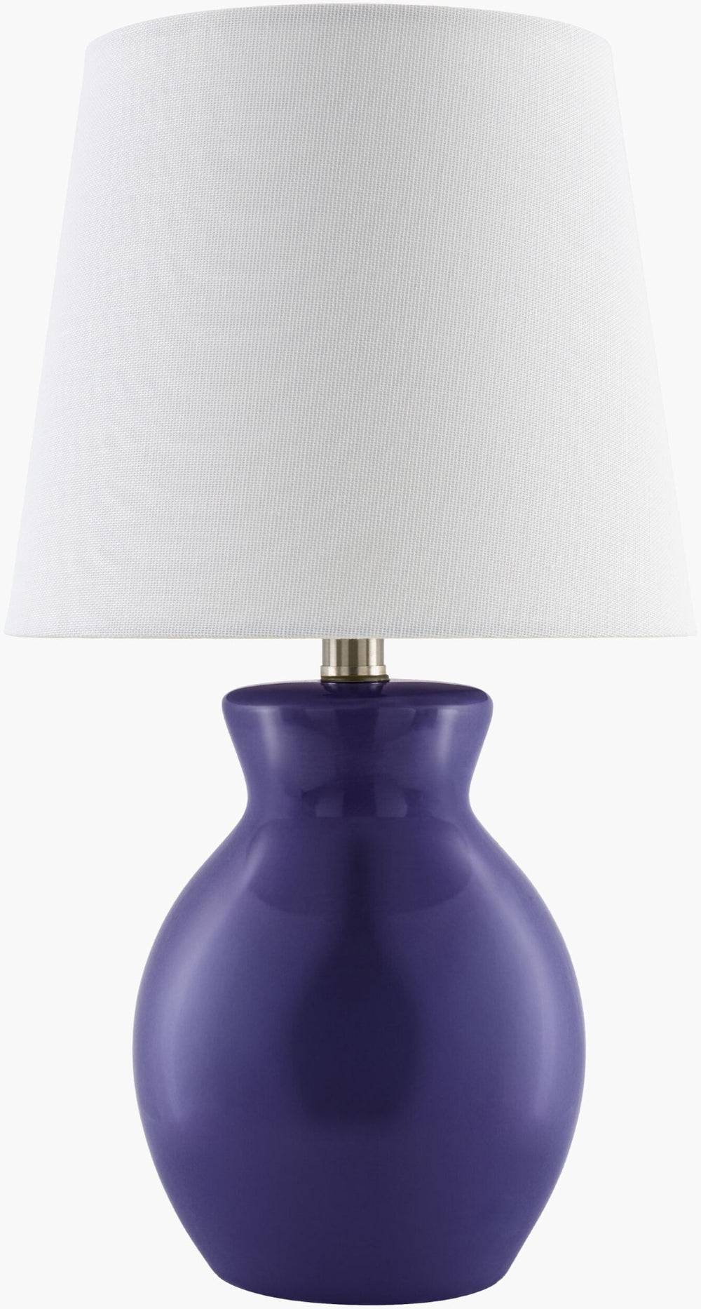 Livabliss Stella Ceramic Cottage Accent Lamp with Cotton Shade for Warm Bedside Glow STD-029