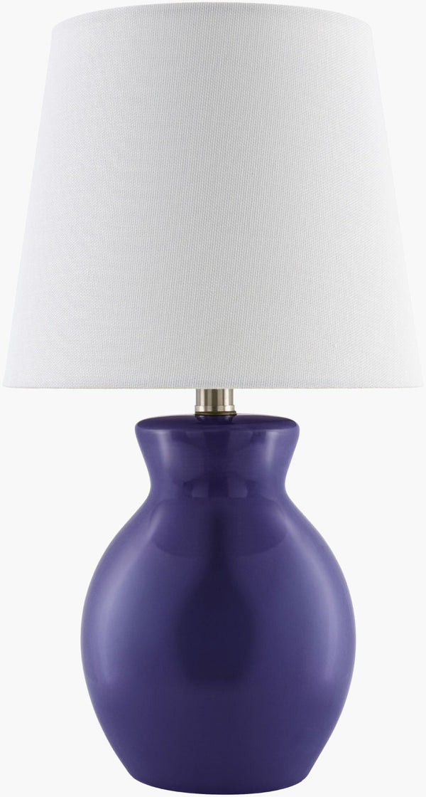 Livabliss Stella Ceramic Cottage Accent Lamp with Cotton Shade for Warm Bedside Glow STD-029