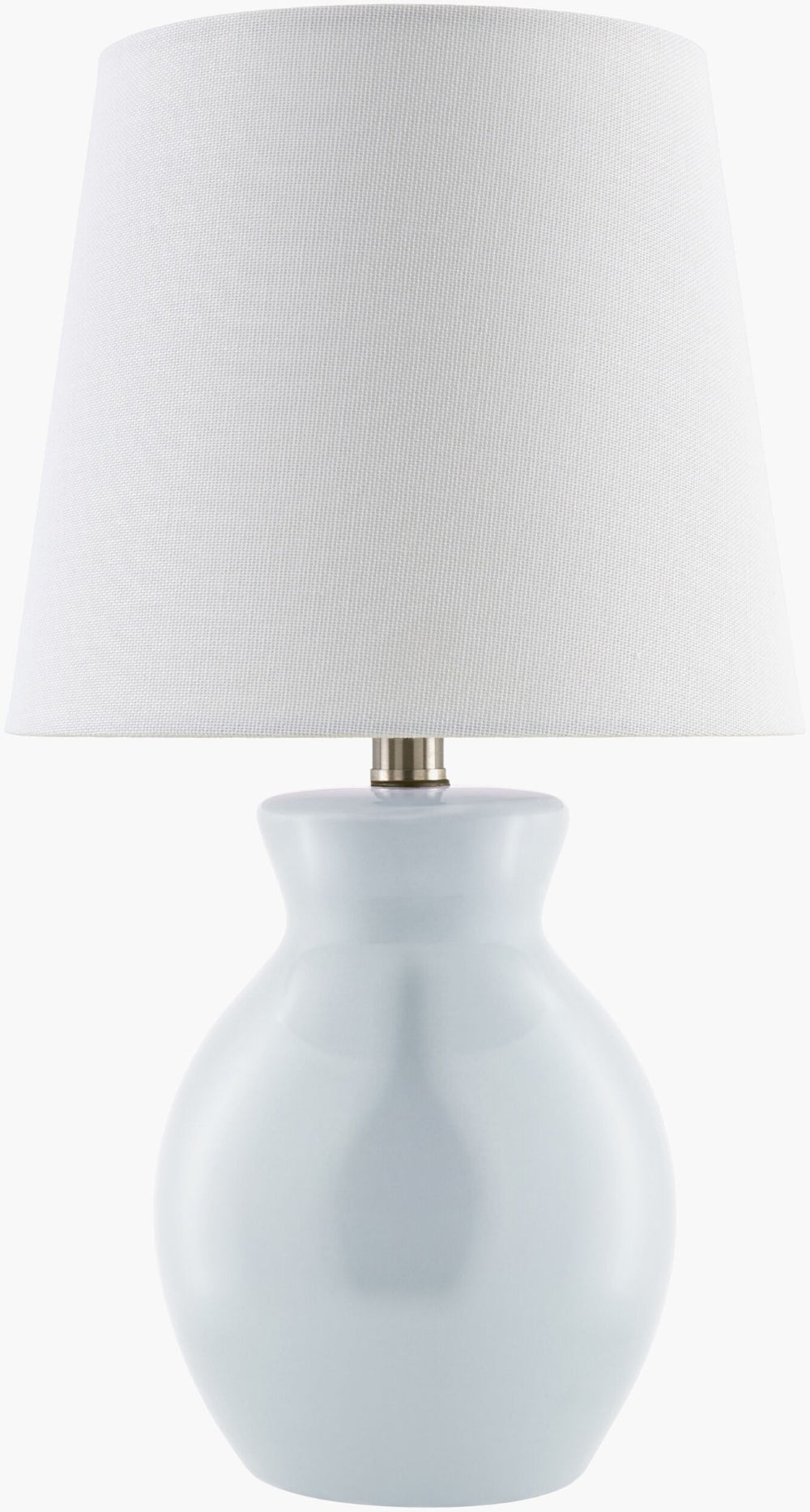 Livabliss Stella Ceramic Accent Lamp with Cotton Shade for Farmhouse Cottage Bedside Ambiance STD-033