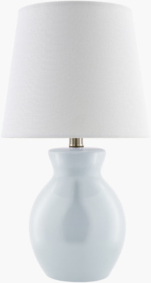 Livabliss Stella Ceramic Accent Lamp with Cotton Shade for Farmhouse Cottage Bedside Ambiance STD-033