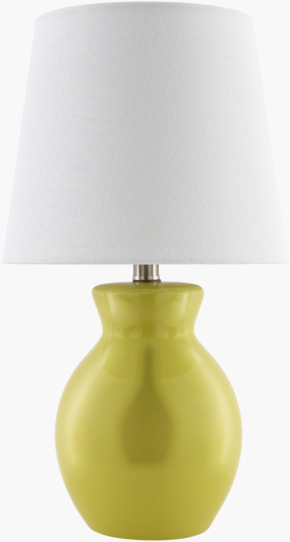 Livabliss Stella Ceramic Cottage Accent Lamp with Cotton Shade for Bedside or Console Styling STD-034