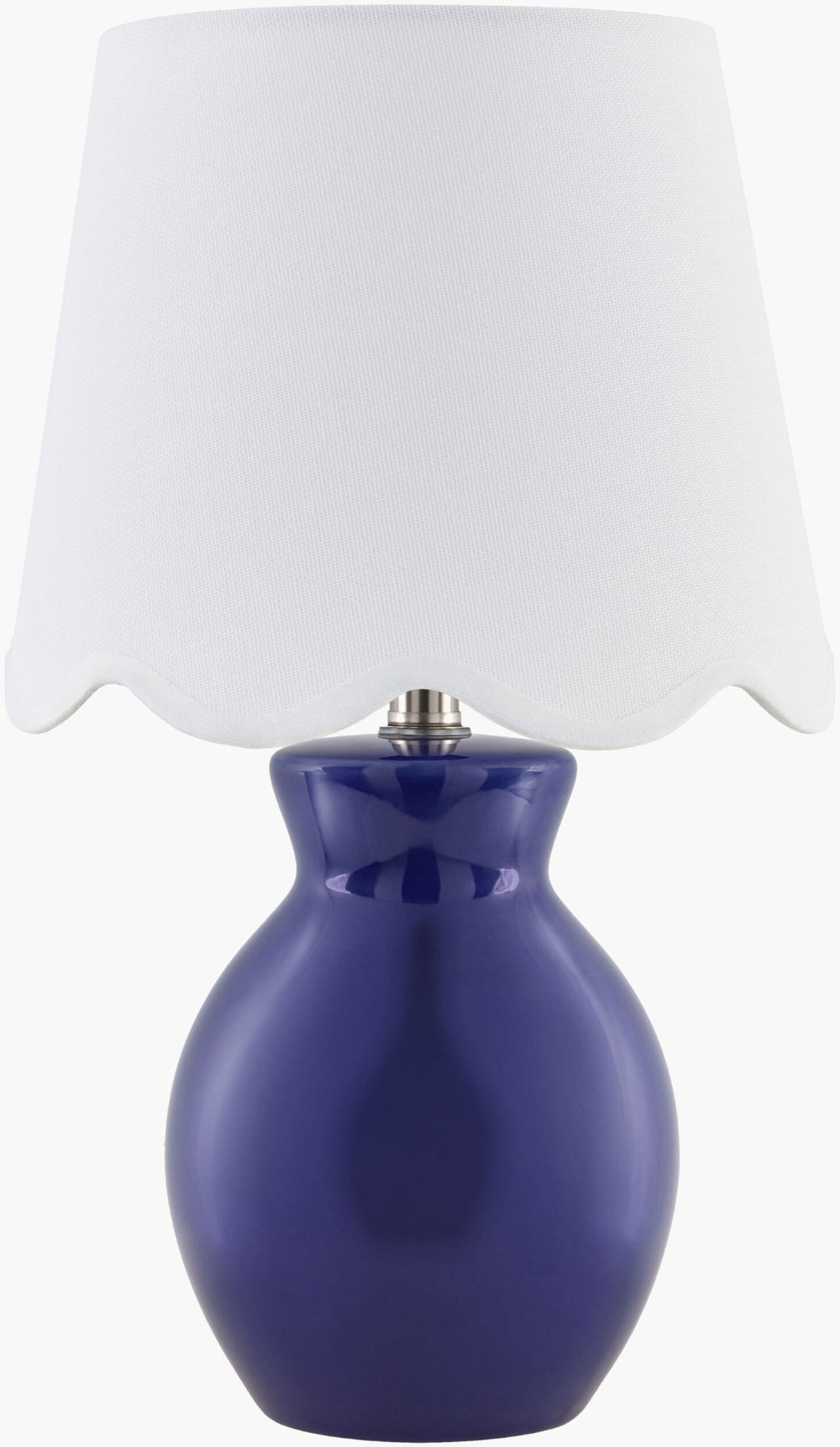 Livabliss Stella Ceramic Cottage Table Lamp with Cotton Shade for Bedside or Entry Nook STD-036
