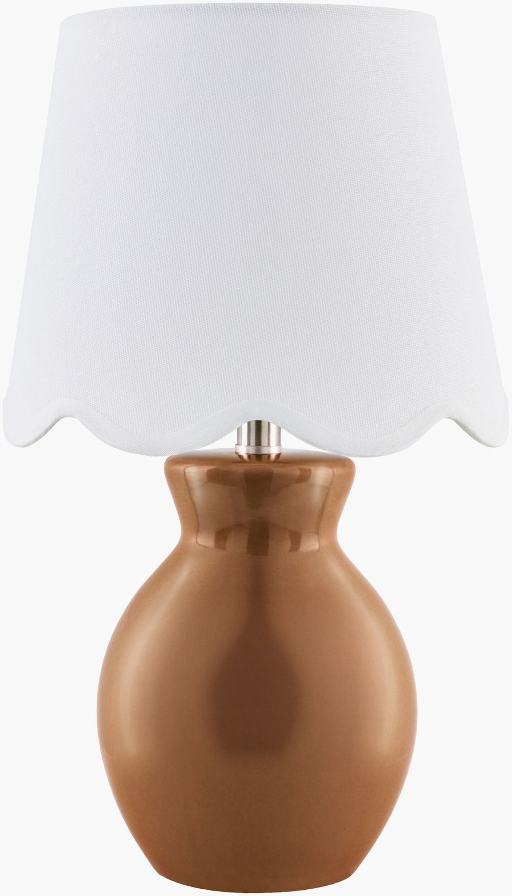 Livabliss Stella Ceramic Cottage Accent Lamp with Cotton Shade for Nightstand or Reading Nook STD-037