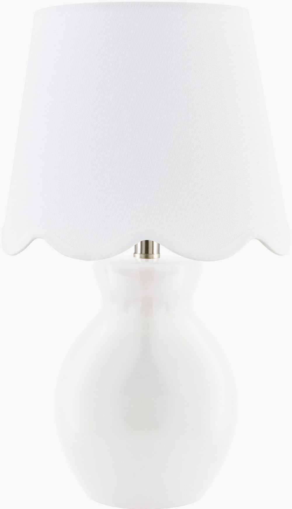 Livabliss Stella Ceramic Cottage Table Lamp with Cotton Shade for Cozy Bedside Ambient Glow STD-039