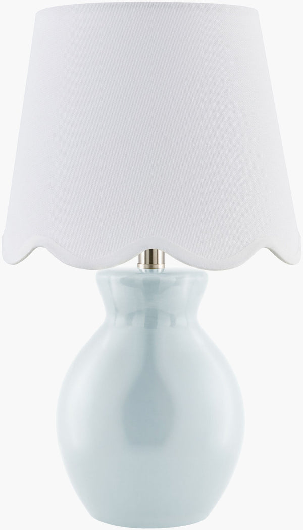 Livabliss Stella Diminuta Handcrafted Ceramic Accent Lamp with Cotton Shade for Cottage Bedrooms STD-040