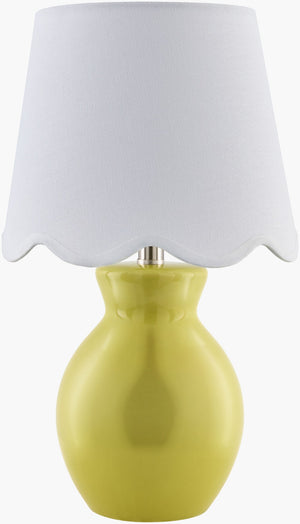 Livabliss Stella Rustic Ceramic Accent Lamp with Cotton Shade for Cozy Bedside Ambiance STD-041