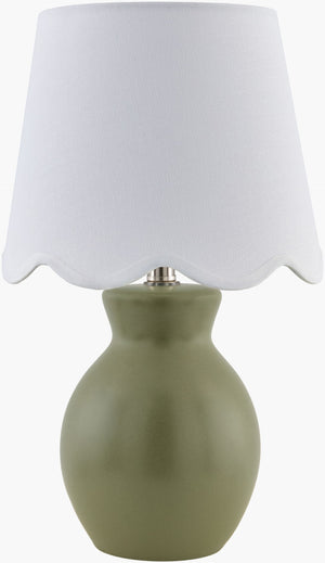 Livabliss Stella Ceramic Accent Lamp with Cotton Shade for Cozy Bedside or Reading Nook Glow STD-042
