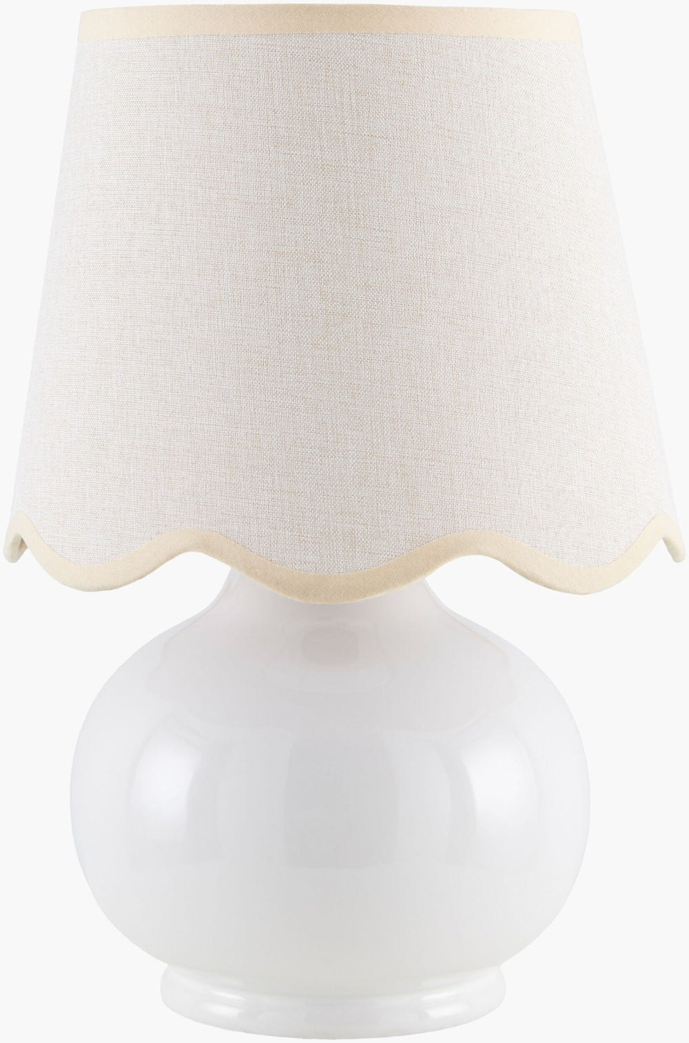 Livabliss Stella Cottage Table Lamp Felt Cotton Handcrafted Accent for Nightstand or Reading Nook STD-046
