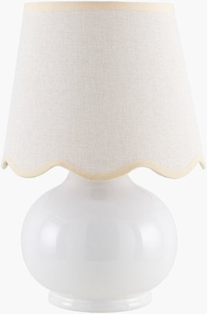 Livabliss Stella Cottage Table Lamp Felt Cotton Handcrafted Accent for Nightstand or Reading Nook STD-046