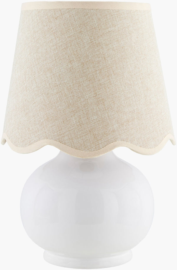 Livabliss Stella Handcrafted Felt Cotton Table Lamp Petite Cottage Accent for Bedroom Nightstand STD-047