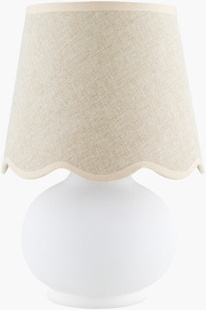 Livabliss Stella Cottage Table Lamp Felt Cotton Shade Soft Ambient Glow for Bedroom Nightstand STD-054