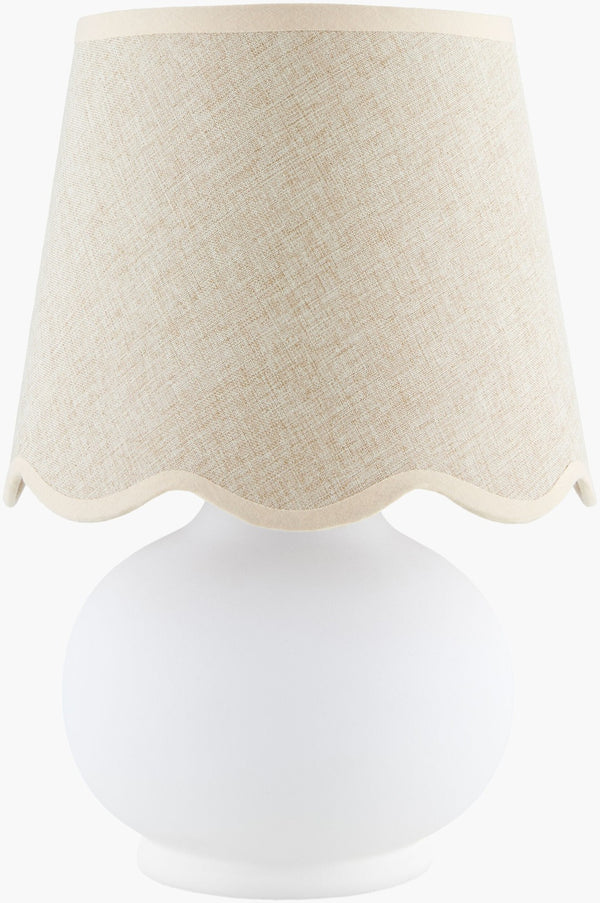 Livabliss Stella Cottage Table Lamp Felt Cotton Shade Soft Ambient Glow for Bedroom Nightstand STD-054