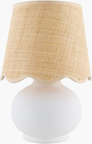 Livabliss Stella Cottage Accent Lamp with Felt Cotton Shade for Warm Bedside Ambient Glow STD-057