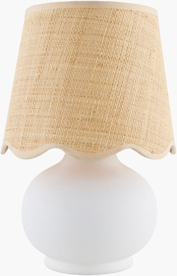 Livabliss Stella Cottage Accent Lamp with Felt Cotton Shade for Warm Bedside Ambient Glow STD-057