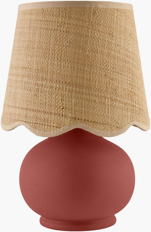 Livabliss Stella Petite Country Cottage Table Lamp Felt Cotton Textured Nightstand Accent Light STD-059