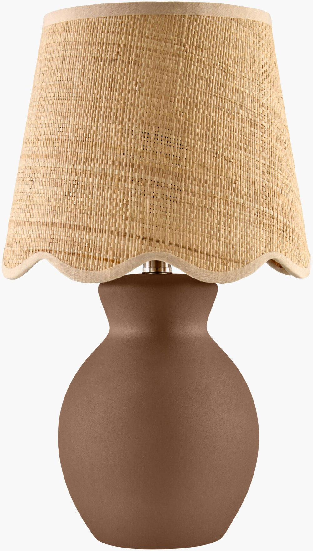 Livabliss Stella Ceramic Cottage Table Lamp with Fabric Shade for Warm Bedside Ambiance STD-071