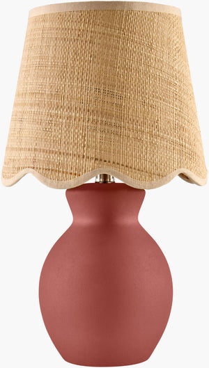 Livabliss Stella Ceramic Cottage Table Lamp with Cotton Shade for Bedside or Reading Nook Ambiance STD-072