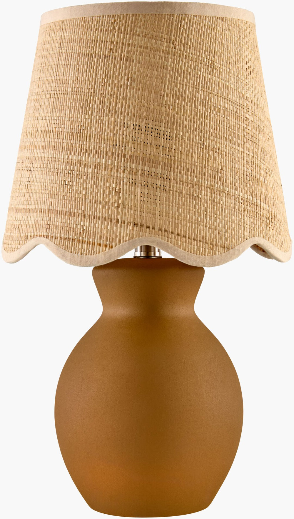 Livabliss Stella Ceramic Cottage Table Lamp with Cotton Shade for Bedside or Reading Nook STD-073