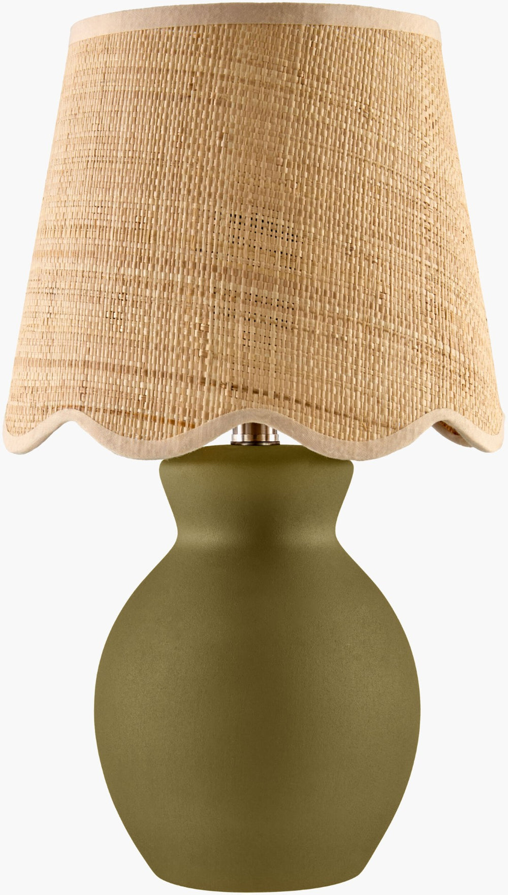 Livabliss Stella Ceramic Accent Lamp Rustic Cotton Shade Soft Ambient Glow for Cottage Interiors STD-074