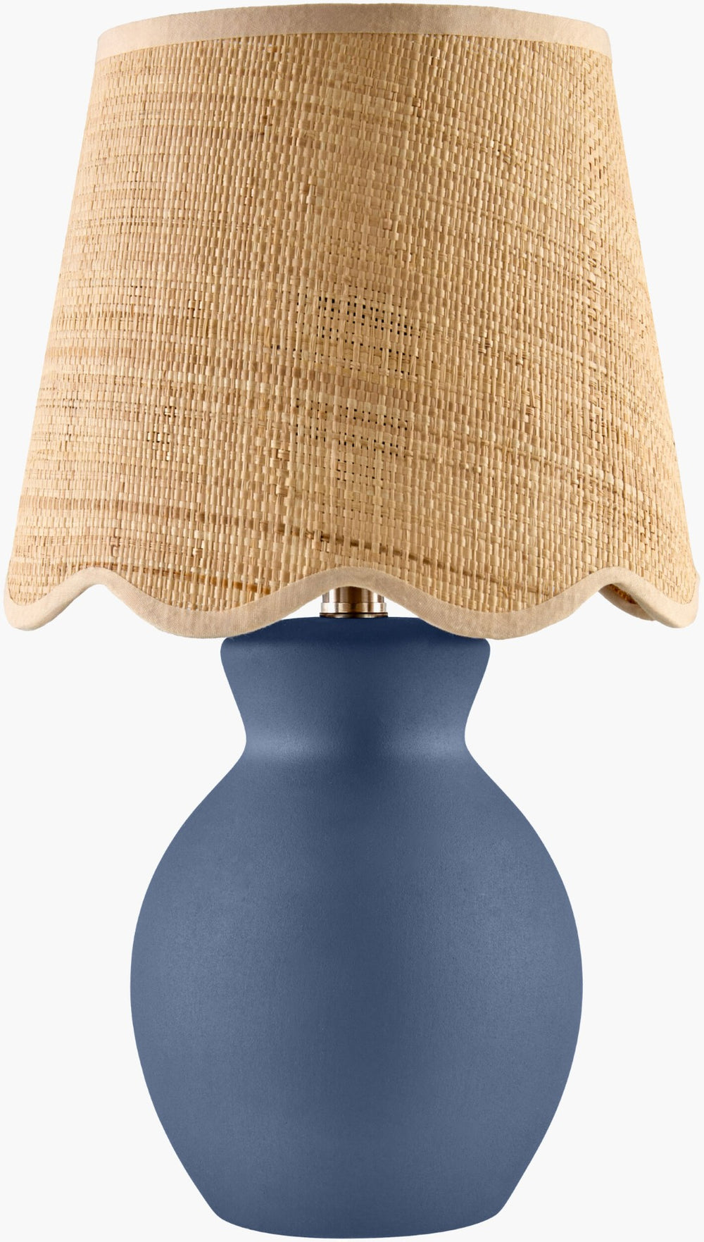 Livabliss Stella Ceramic Cottage Table Lamp with Cotton Shade for Bedside or Entryway Decor STD-075
