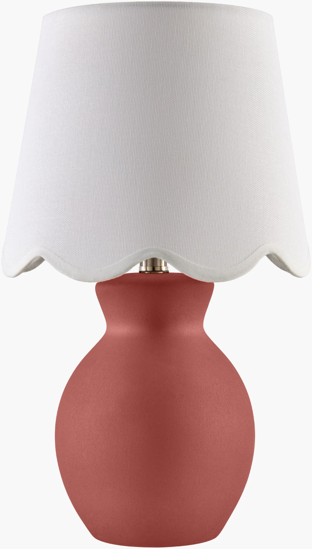 Livabliss Stella Ceramic Accent Lamp with Cotton Shade for Cottage Farmhouse Nightstand Decor STD-079