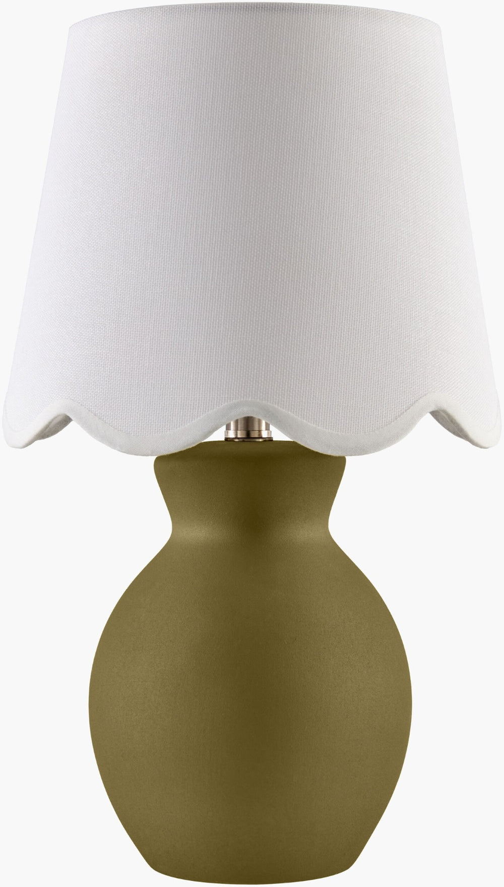 Livabliss Stella Ceramic Cottage Accent Lamp with Cotton Shade for Warm Bedside Ambiance STD-081