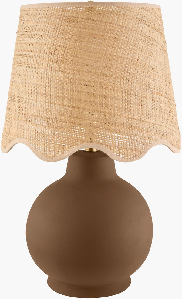 Livabliss Stella Handcrafted Ceramic Table Lamp with Linen Shade for Warm Ambient Glow STD-086