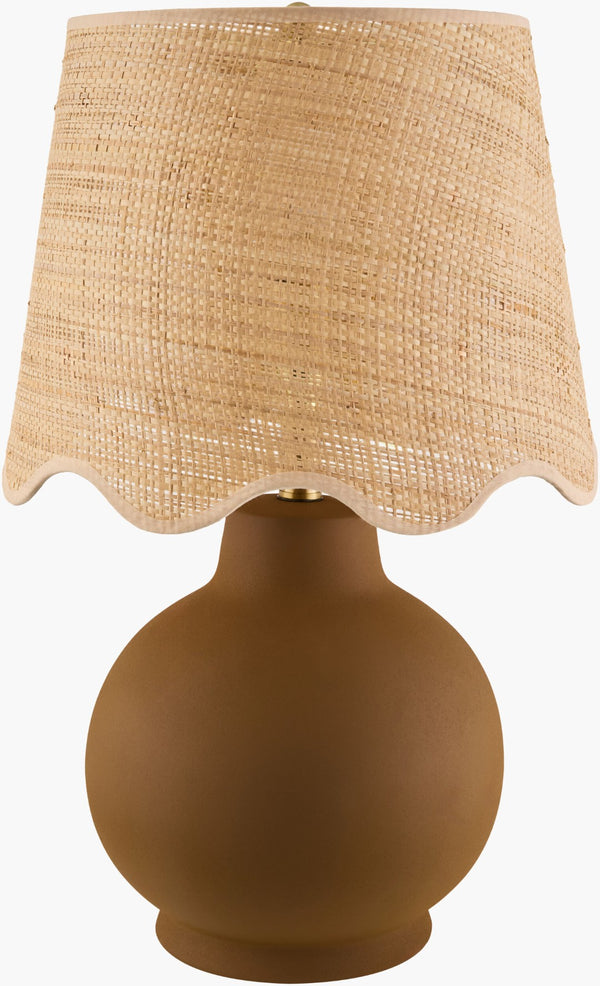 Livabliss Stella Ceramic Iron Table Lamp with Linen Shade for Farmhouse or Eclectic Interiors STD-090