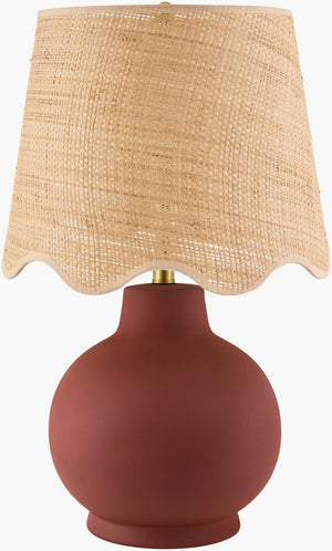 Livabliss Stella Ceramic Arts and Crafts Table Lamp with Iron Base and Soft Linen Shade STD-094