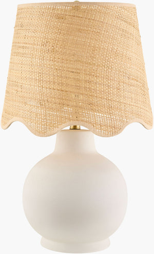 Livabliss Stella Ceramic and Iron Table Lamp with Linen Shade for Bedside or Living Room STD-098
