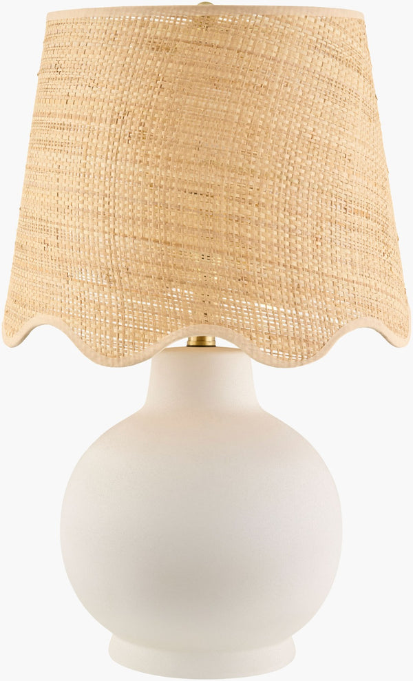 Livabliss Stella Ceramic and Iron Table Lamp with Linen Shade for Bedside or Living Room STD-098