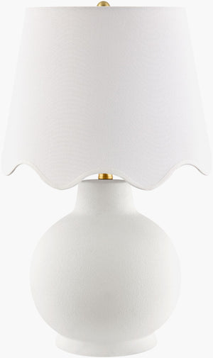 Livabliss Stella Ceramic Pottery Table Lamp with Linen Shade for Arts and Crafts Interiors STD-099
